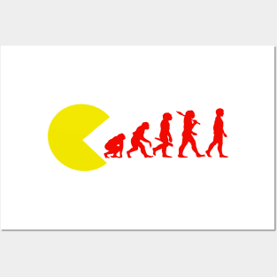 pacman evolution Posters and Art